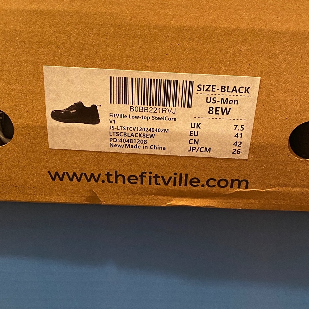 Men's Black Athletic Safety Toe Shoes